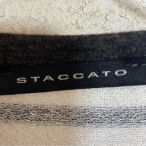 Staccato brand, size small and it’s a very soft material